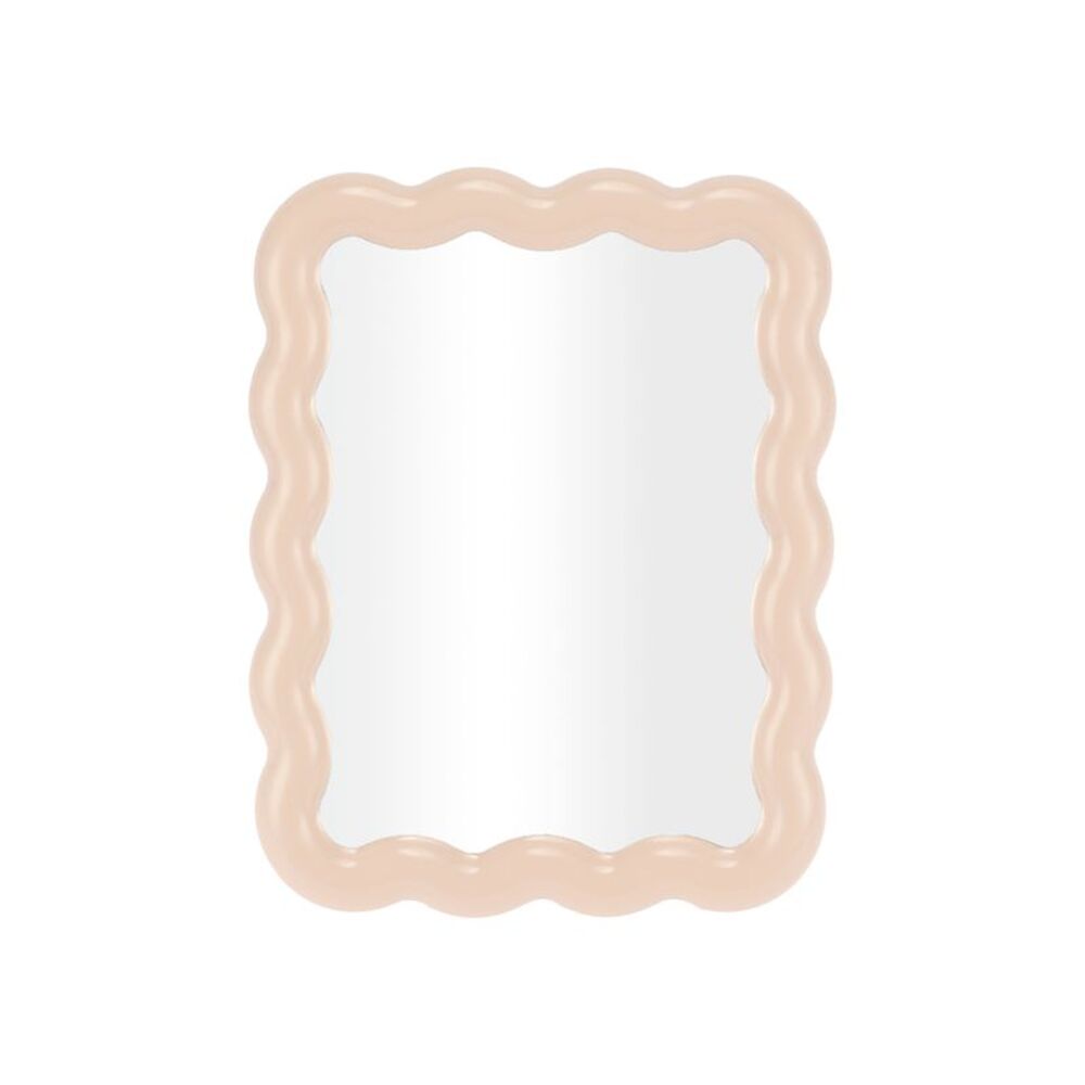 Portable Square Shape Desktop Cosmetic Mirror for Travel Pink